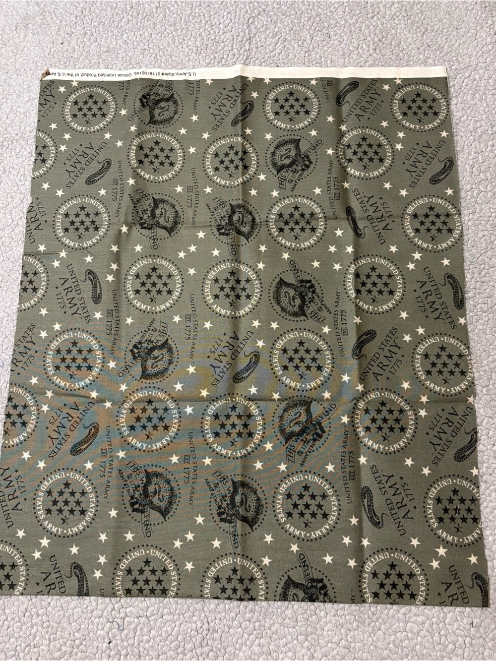 U.S. Army Licensed Cotton Fabric